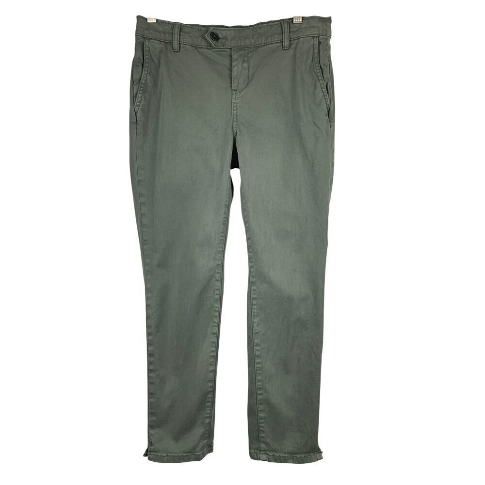 Lila Ryan Womens 4P Grey Cropped Pants Cotton